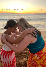 Maui Celestial Retreat | traditional Hawaiian greeting at sunset!