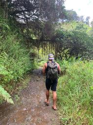 Hiking on the Road to Hana with Hawaii cultural practitioner Kale
