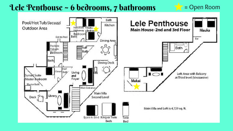 Wailea Inn | Maui Celestial Retreat 2021 floor plan | room option